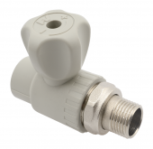 Кран для радиатора FV Plast 20x1/2" НР (прямой) полипропиленовый