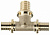 Тройник Рехау MX 16-20-16 с увеличенным боковым проходом латунь (11081011001)
