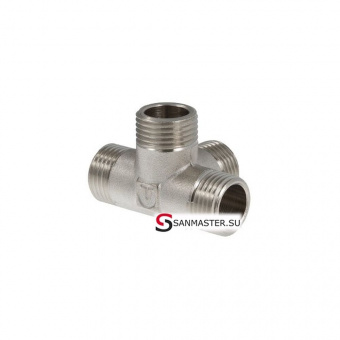Фитинг Valtec резьбовой крестовина двухплоскостная НН 1/2' (VTr.661.N.0004)