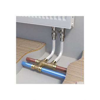 Блок шаровых кранов Rehau прямой G1/2-G3/4 12407271001