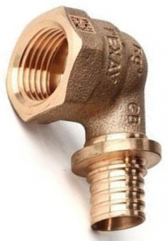 Угольник-переходник Рехау 20-Rp 3/4" RX+ с ВР внутренней резьбой бронза (14563563001)